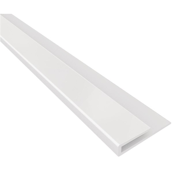ACP Bath & Kitchen 1/8 In. x 8 Ft. White PVC End Cap Wall Paneling Molding - Iieemm