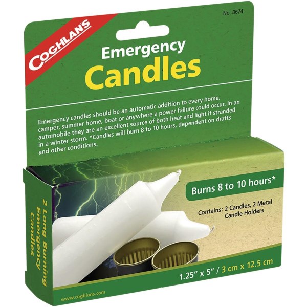 Coghlans 5 In. White Emergency Candle (2 Count) - Iieemm