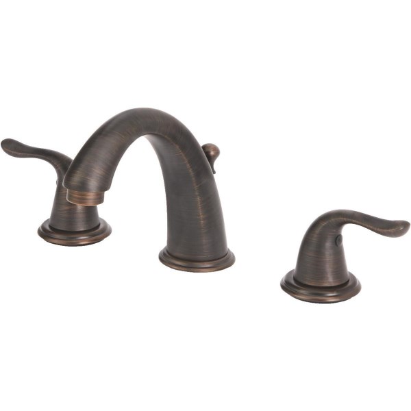 Home Impressions Oil-Rubbed Bronze 2-Handle Lever 6 In. to 12 In. Widespread Bathroom Faucet with Pop-Up - Iieemm