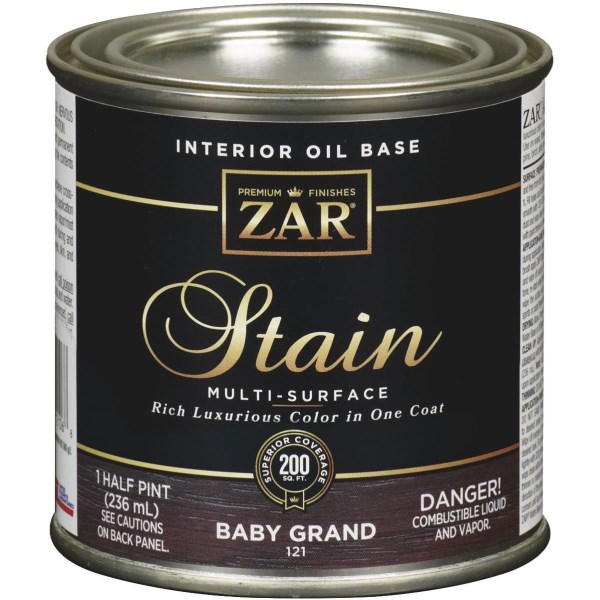 ZAR Oil-Based Wood Stain, Baby Grand, 1/2 Pt. - Iieemm