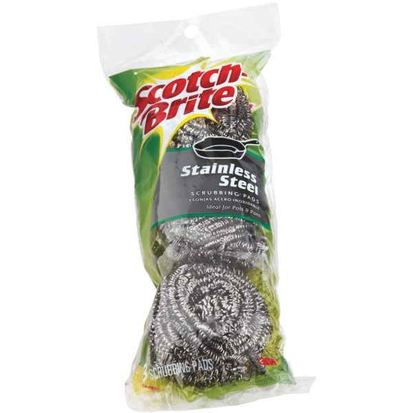 3M Scotch-Brite Stainless Steel Scouring Pad (3-Count) - Iieemm