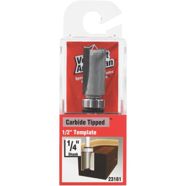 Vermont American Carbide Tip 1/2 In. Trimming Straight Bit - Iieemm