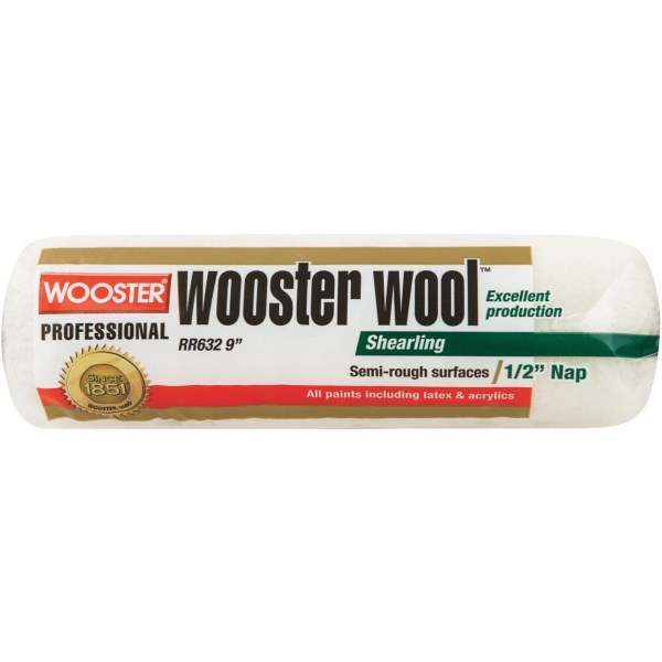 Wooster Wool 9 In. x 1/2 In. Paint Roller Cover - Iieemm