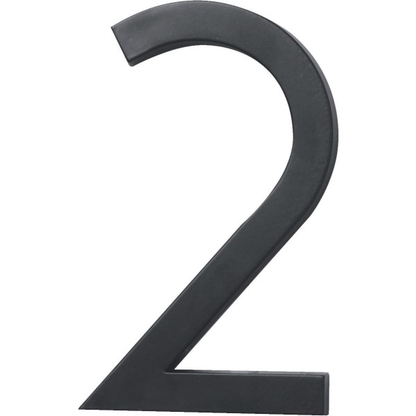 Hy-Ko Architectural Series 6 In. Satin Black House Number Two - Iieemm