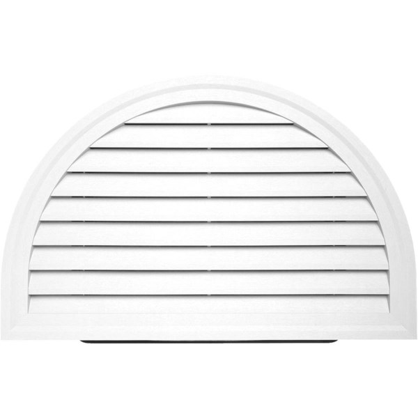 Ply Gem 34″ x 22″ Half Round White Gable Attic Vent - Iieemm