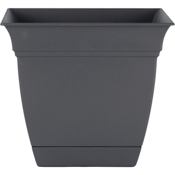 HC Companies Eclipse 10 In. x 10 In. x 8.75 In. Resin Warm Gray Planter - Iieemm