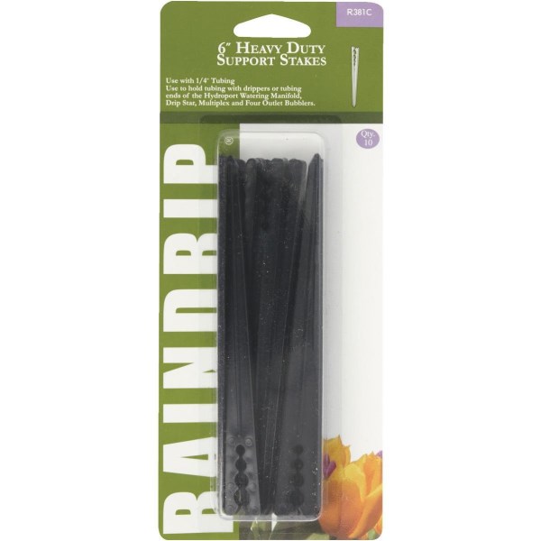 Raindrip 1/4 In. Tubing Plastic Heavy-Duty Support Stake (10-Pack) - Iieemm