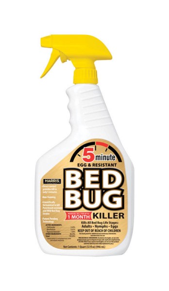 Harris 5-Minute 32 Oz. Ready To Use Trigger Spray Egg & Resistant Bedbug Killer - Iieemm