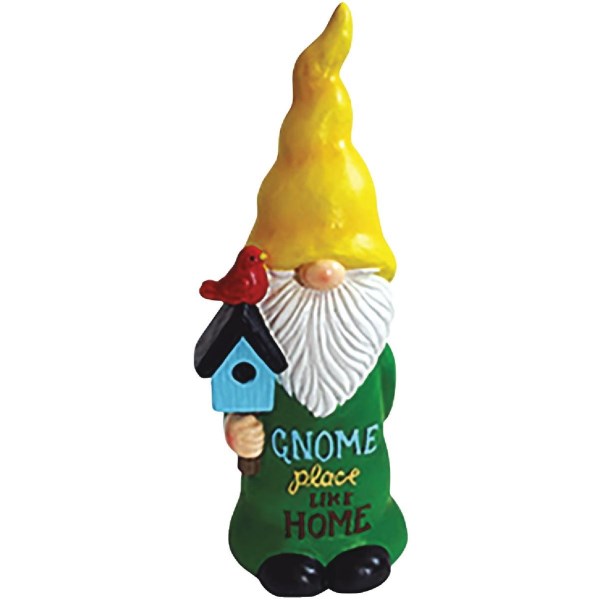 Alpine 24 In. H. MGO Gnome Statue with Gnome Place Like Home Verse - Iieemm