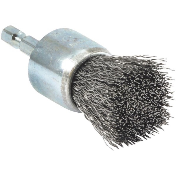 Forney 1 In. Hex .008 In. Drill-Mounted Wire Brush - Iieemm