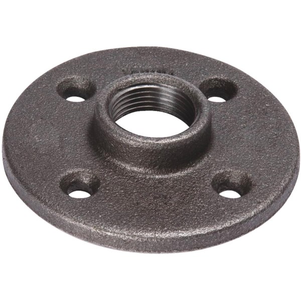 Southland 2 In. x 5-1/8 In. Black Iron Floor Flange - Iieemm