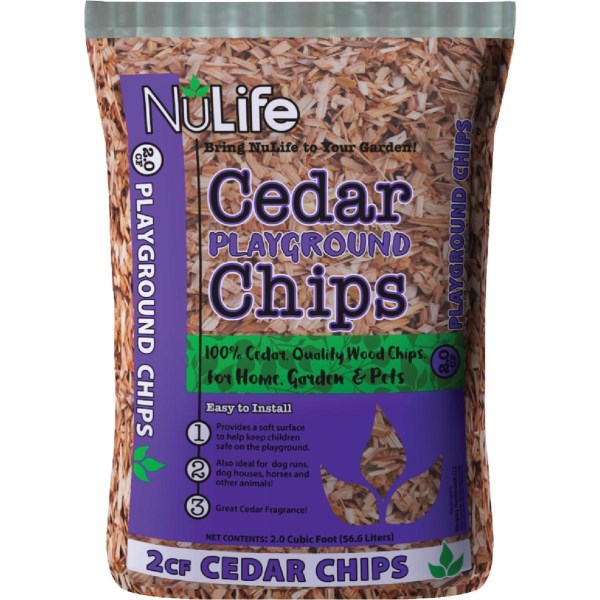 NuLife 2 Cu. Ft. Cedar Playground Mulch Chips - Iieemm