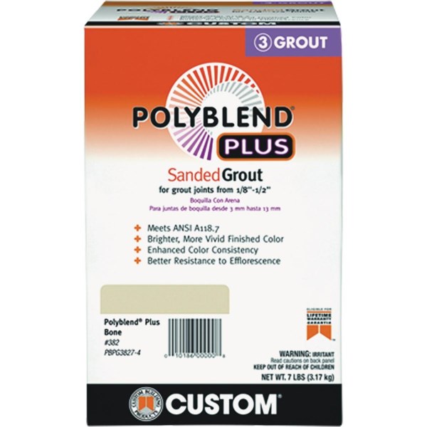 Custom Building Products PolyBlend PLUS 7 Lb. Arctic White Sanded Tile Grout - Iieemm