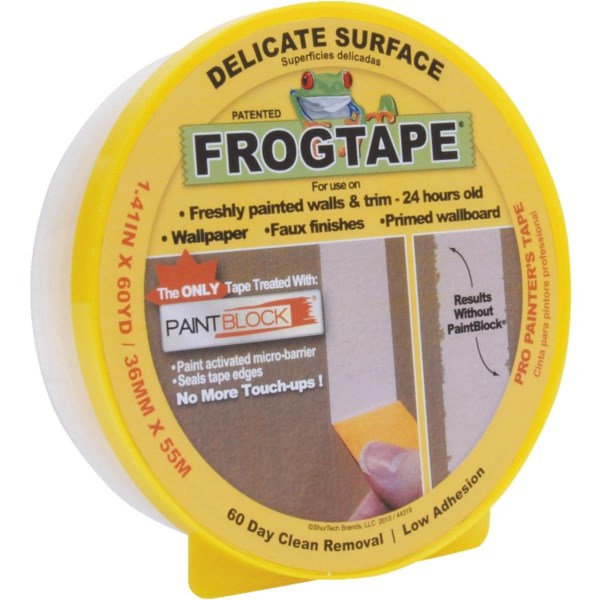 FrogTape 1.41 In. x 60 Yd, Delicate Surface Masking Tape - Iieemm