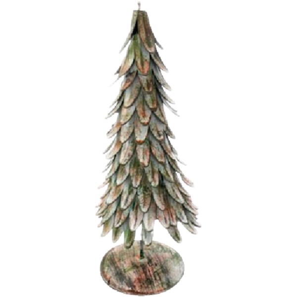 12 In. White Wash Metal Christmas Tree - Iieemm