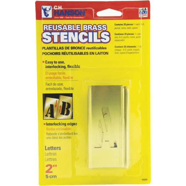 CH Hanson 2 In. Letter Stencil Set (32 Piece) - Iieemm