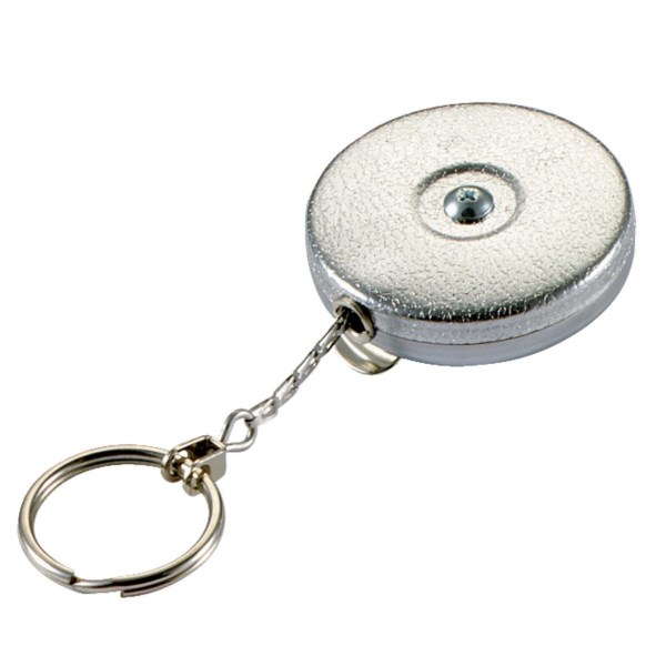 Lucky Line Key Bak Clip-On 24 In. Chrome Retractable Key Chain - Iieemm