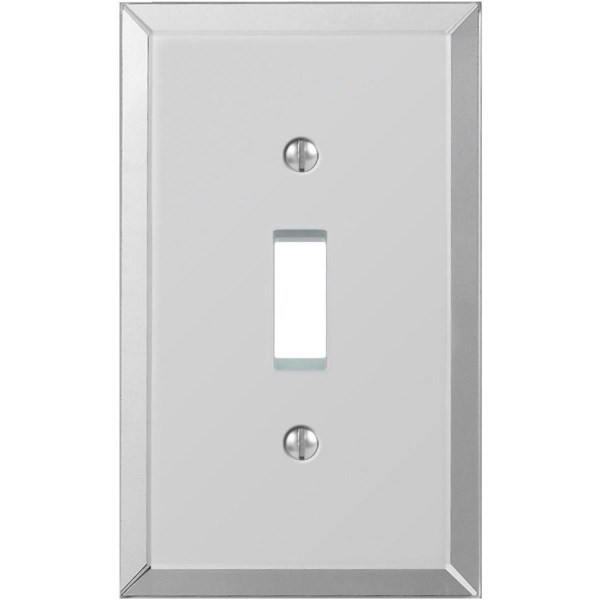 Amerelle 1-Gang Acrylic Beveled Mirror Toggle Switch Wall Plate - Iieemm