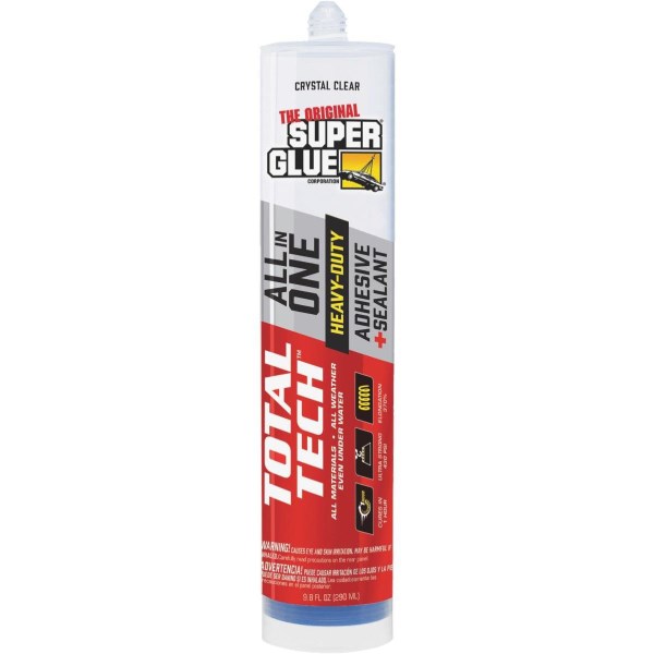 Super Glue Total Tech 9.8 Oz. Clear Construction Adhesive & Sealant - Iieemm