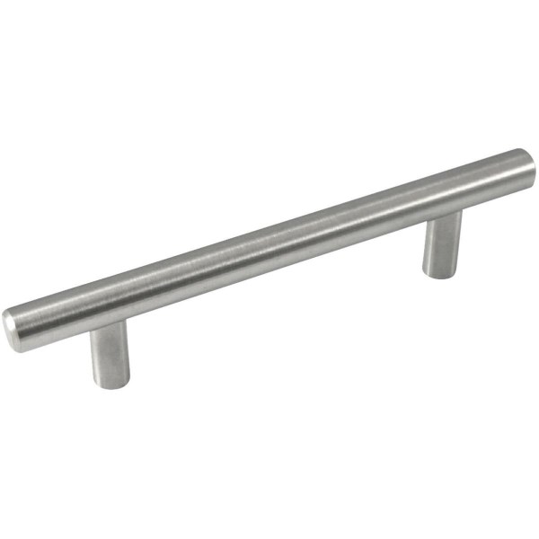 Laurey 4 In. Center-To-Center Brushed Satin Nickel Builders Steel Plated T-Bar Pull - Iieemm