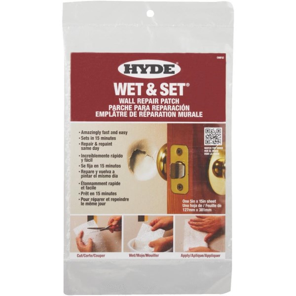 Hyde Wet & Set 5 In. x 15 In. Wall & Ceiling Drywall Patch - Iieemm