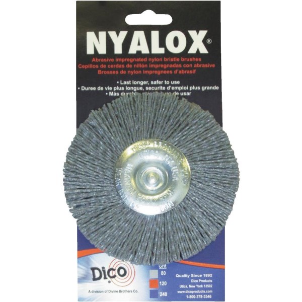 Dico Nyalox 4 In. Extra Coarse Drill-Mounted Wire Brush - Iieemm