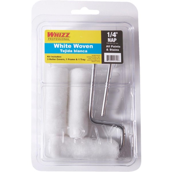 Whizz 3 In. x 1/4 In. Woven Trim Roller Kit - Iieemm