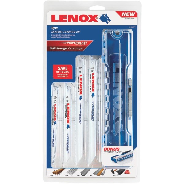 Lenox 9-Piece General Purpose Reciprocating Saw Blade Set - Iieemm