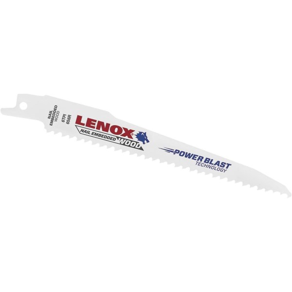 Lenox 6 In. 6 TPI Wood w/Nails Reciprocating Saw Blade - Iieemm