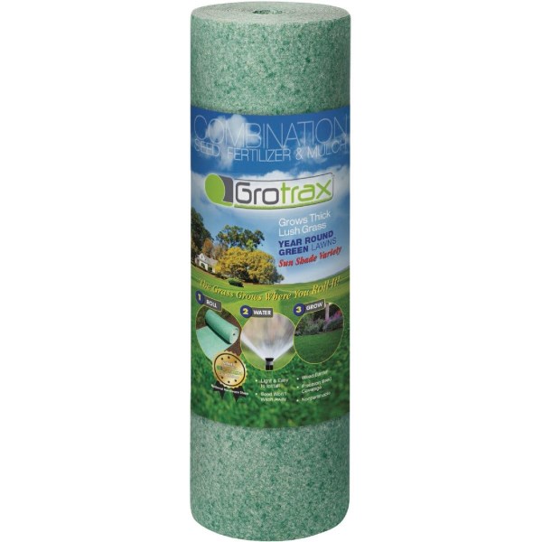 Grotrax Jumbo Roll 200 Sq. Ft. Coverage Year Round Green Mixture Grass Seed Roll - Iieemm