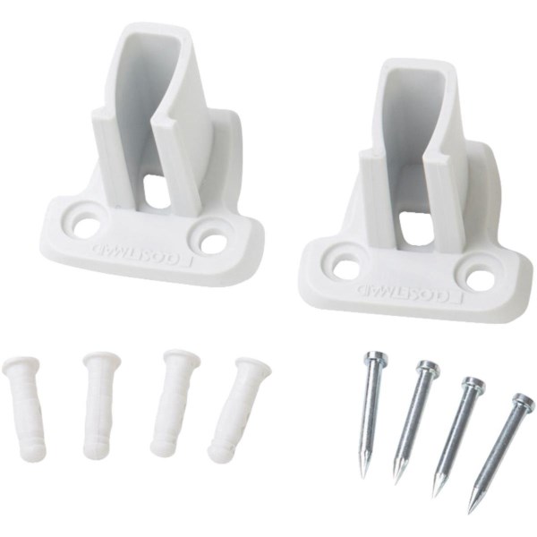 ClosetMaid SuperSlide White Resin Wire Shelf End Bracket (2-Pack) - Iieemm