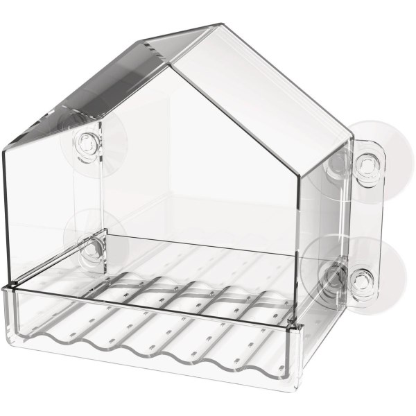 Nature’s Way Crack-Resistant Clear View Window Bird Feeder - Iieemm