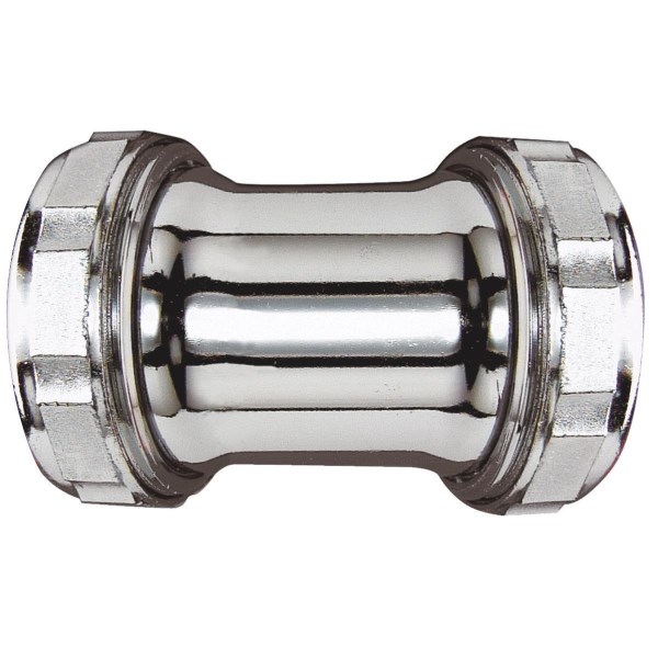 Do it Double Slip 1-1/4 In. Chrome-Plated Brass Straight Coupling - Iieemm