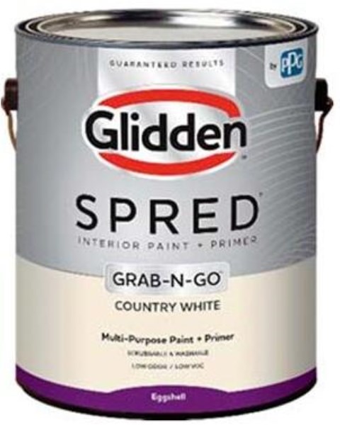 Glidden Spred Interior Paint + Primer Grab-N-Go Antique White Eggshell 1 Gallon - Iieemm