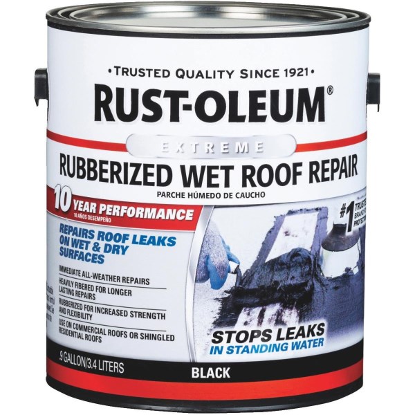 Rust-Oleum 1 Gal. Black Extreme Wet or Dry Roof Repair - Iieemm