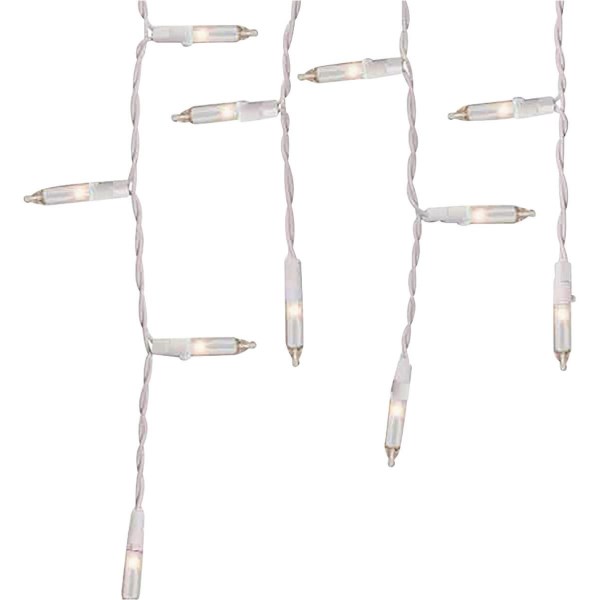 J Hofert Clear 200-Bulb Incandescent Icicle String Light Set - Iieemm