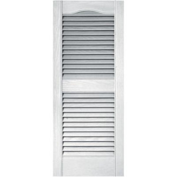 Builders Edge 15 In. x 36 In. Vinyl Louvered Shutter, (2-Pack) - Iieemm