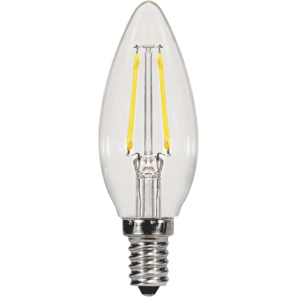 Satco 25W Equivalent Warm White B11 Candelabra Traditional LED Decorative Light Bulb (2-Pack) - Iieemm