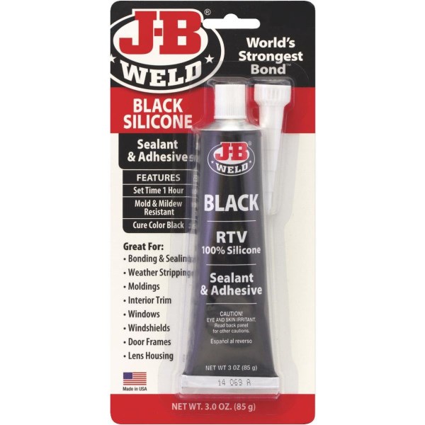 J-B Weld 3 Oz. Black All-Purpose RTV Silicone Sealant & Adhesive - Iieemm