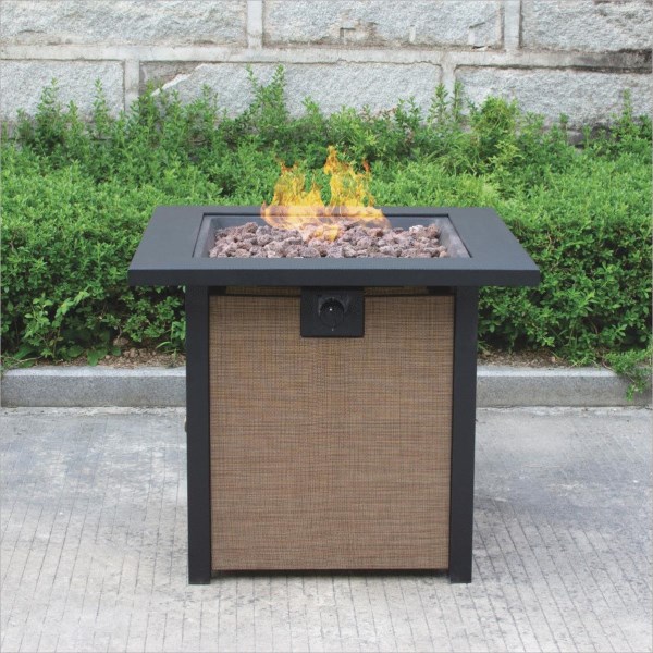 Bond Woodleaf 28 In. Square Steel Gas Fire Pit - Iieemm