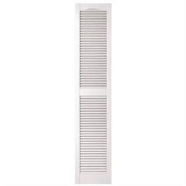 Builders Edge 15 In. x 72 In. Vinyl Louvered Shutter, (2-Pack) - Iieemm