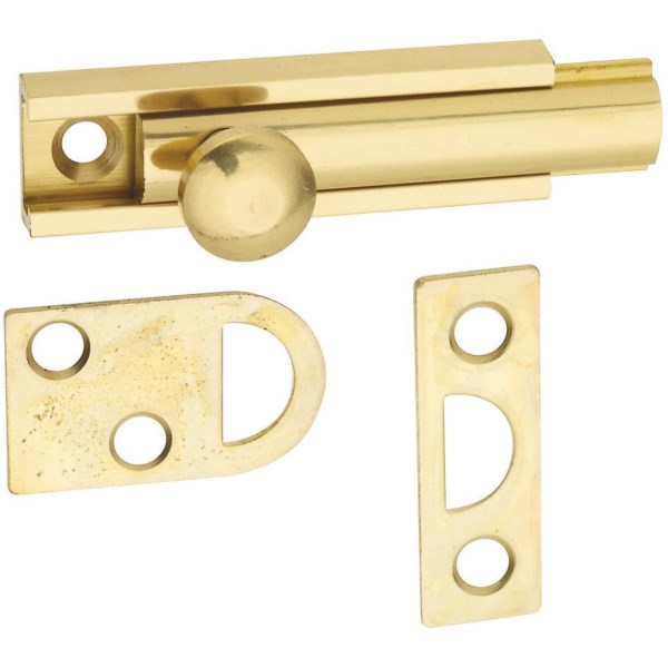 National Gallery Series 2 In. Polished Brass Door Surface Bolt - Iieemm