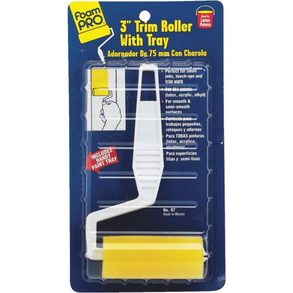 FoamPro 3 In. x Foam Smooth To Semi-Smooth Trim Roller Kit - Iieemm