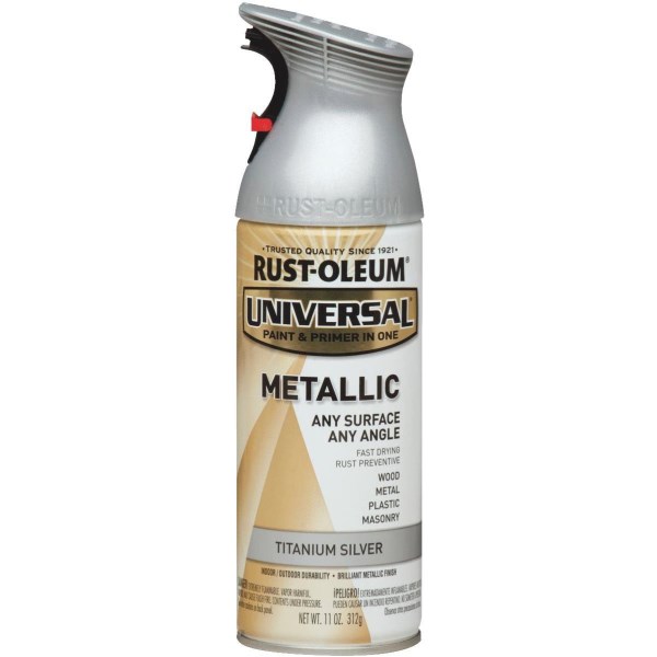 Rust-Oleum Universal 11 Oz. Metallic Titanium Silver Paint - Iieemm
