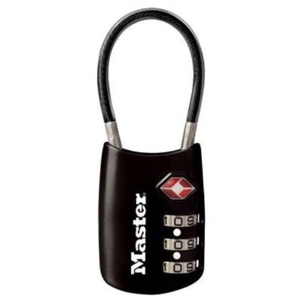 Master Lock 1.19 In. Steel Shackle Combination Padlock (TSA Accepted) - Iieemm