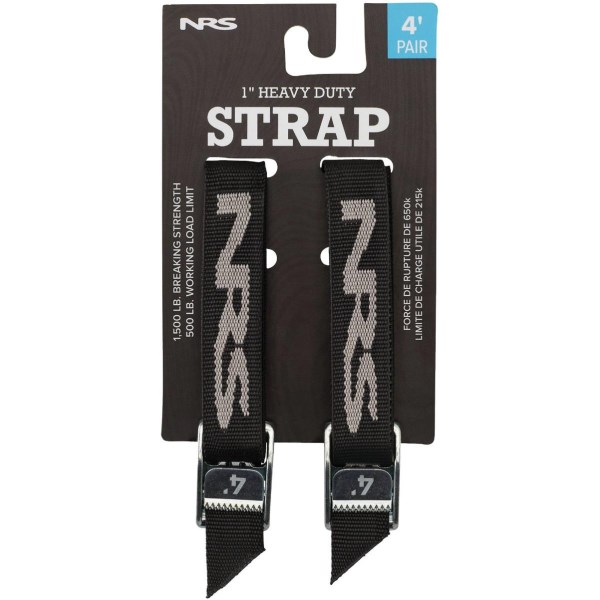 NRS 1 In. x 4 Ft. Stealth Black Heavy Duty Tie-Down Strap (2-Pack) - Iieemm