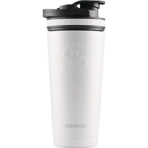 Ice Shaker 26 Oz. White Insulated Vacuum Bottle & Shaker - Iieemm