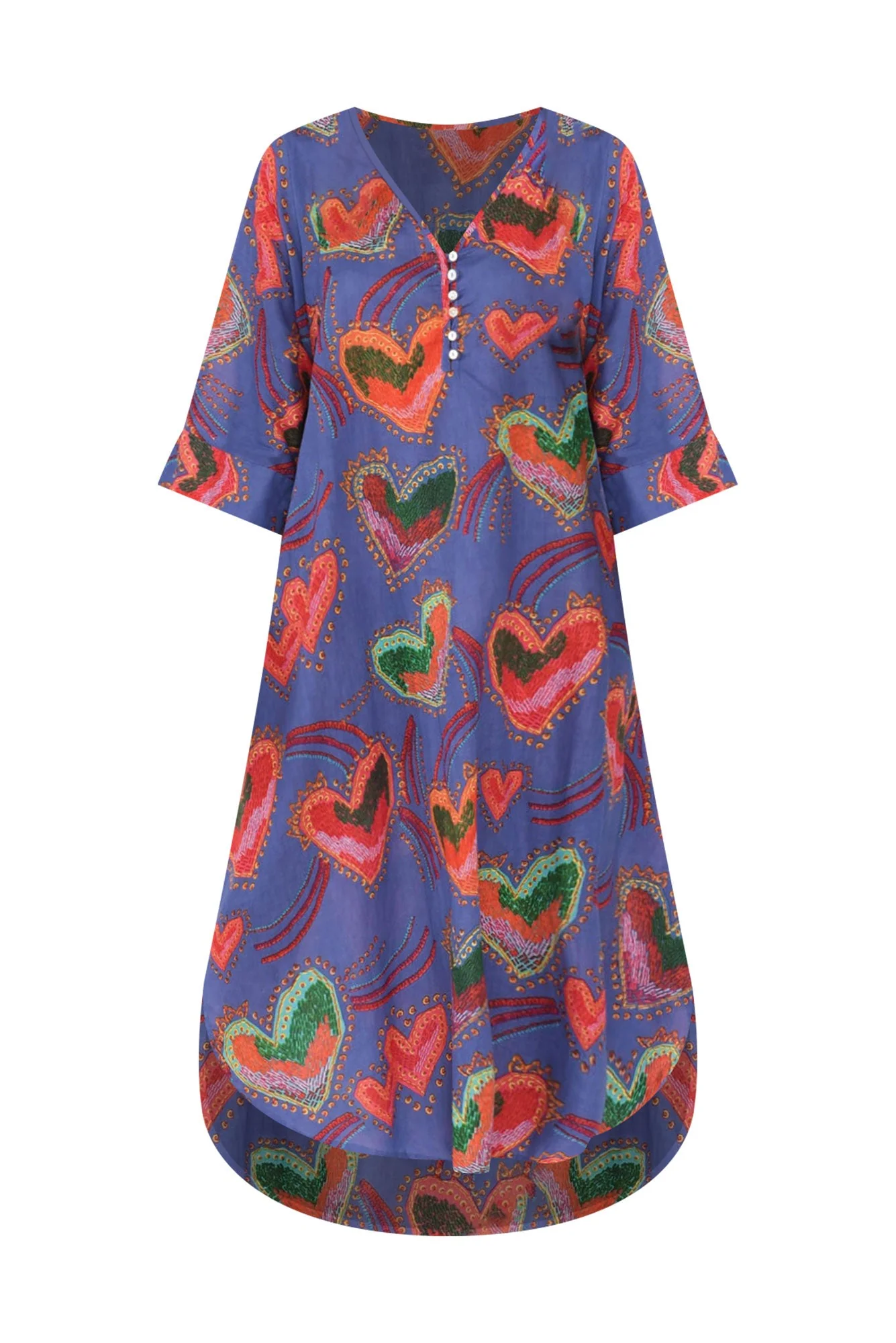 Tella Purple Heart Cotton Kaftan