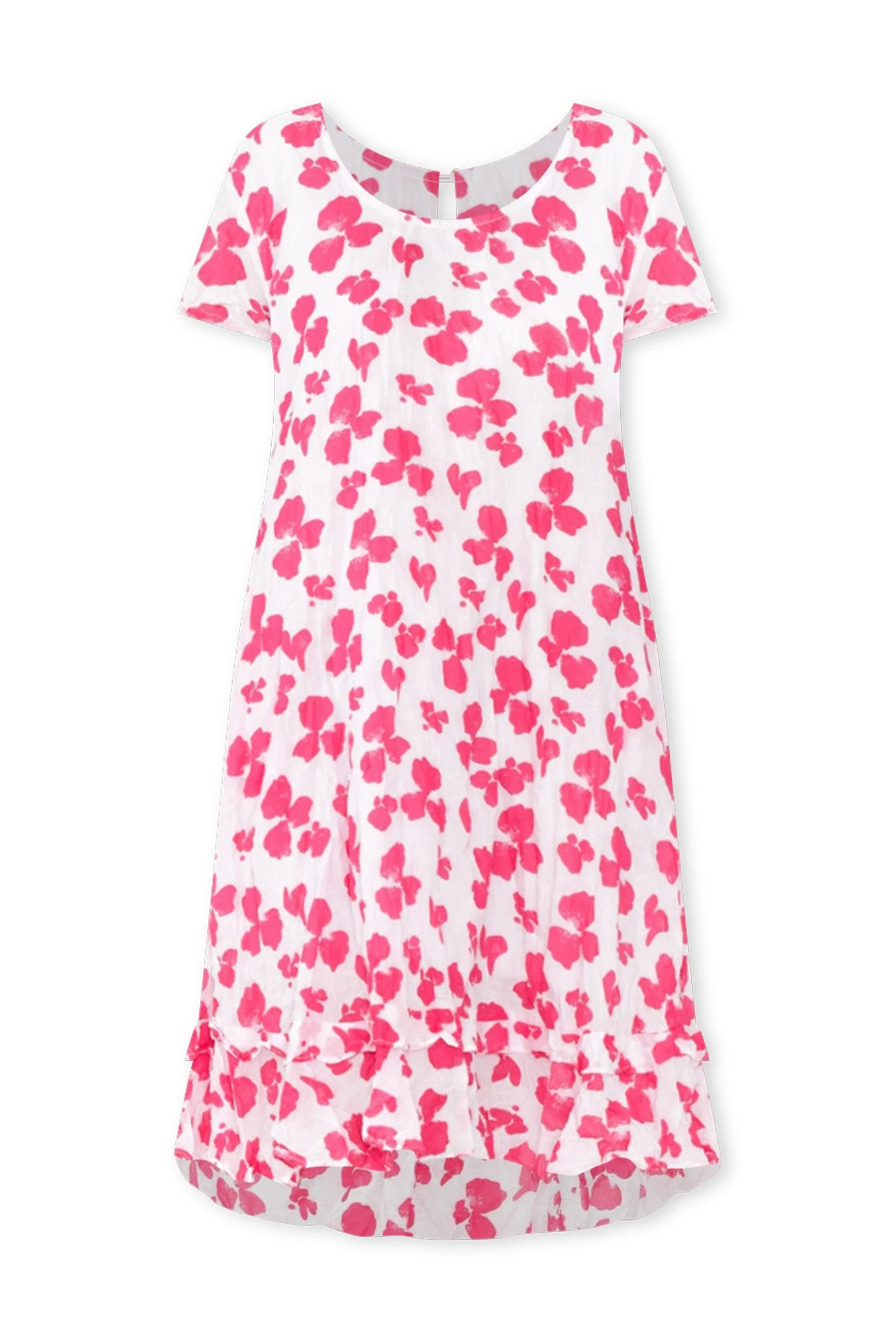 Lauren Pink Fiesta Crinkle Cotton Dress