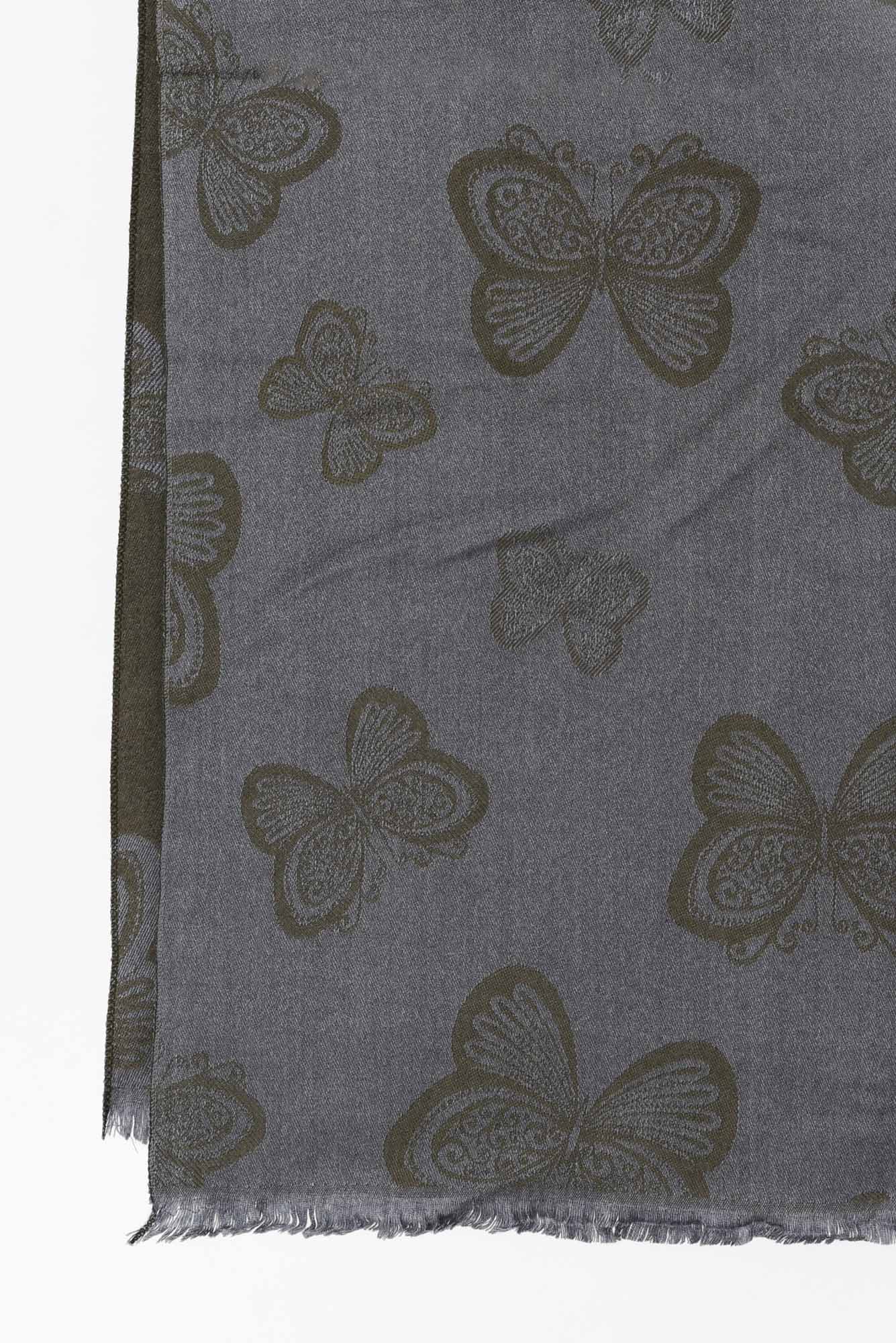 Gania Khaki Butterfly Scarf